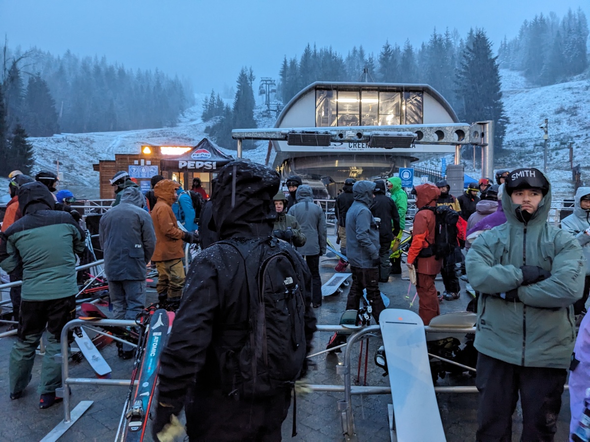 Creekside Gondola at 8:03 AM