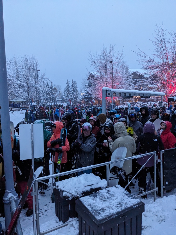 Creekside Gondola at 8:16am